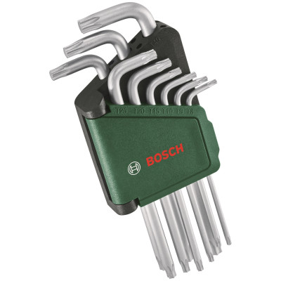 Bosch Ключі шестигранні, набір 9шт, T8-T40 Bosch Ключі шестигранні, набір 9шт, T8-T40
