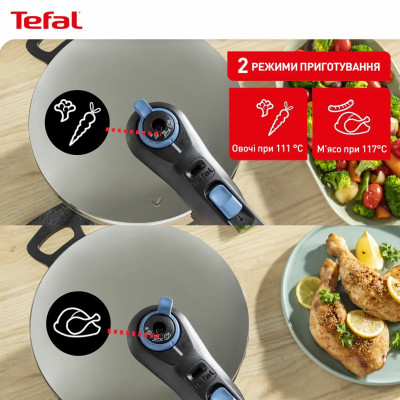Скороварка Tefal Secure Trendy з паровим кошиком 8 л (P2584401) Скороварка Tefal Secure Trendy з паровим кошиком 8 л (P2584401)