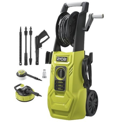 Минимойка высокого давления Ryobi RY150PWA, 2000Вт, 150Бар, 450л/ч, шланг 8м, 11.2кг (5133005371)