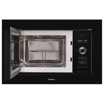 Мікрохвильова піч Hansa вбудовувана, 20л, електр.управл., 800Вт, гриль, дисплей, відкр.кнопкою, чорний Мікрохвильова піч Hansa вбудовувана, 20л, електр.управл., 800Вт, гриль, дисплей, відкр.кнопкою, чорний