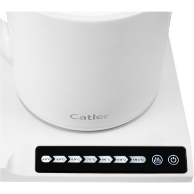 Електрочайник Catler 0.6л, Strix, заварник, нерж. сталь, підтримка температури, сенс. керув., білий Електрочайник Catler 0.6л, Strix, заварник, нерж. сталь, підтримка температури, сенс. керув., білий