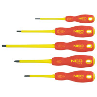 Викрутки Neo Tools діелектрична, SL,PH, сталь CrMo, набір 5шт