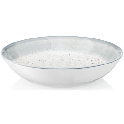 Тарілка супова ARDESTO Siena, 20см, порцеляна, біло-сірий Тарілка супова ARDESTO Siena, 20см, порцеляна, біло-сірий