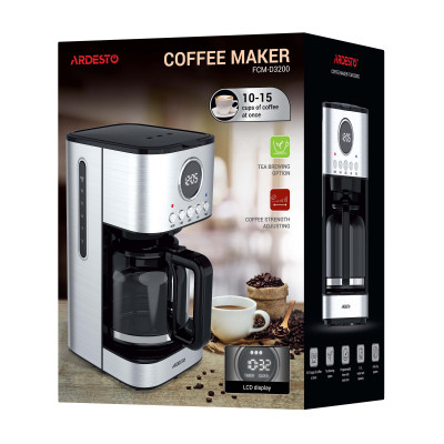 Кавоварка ARDESTO крапельна Steel Collection1.5л, мелена, сріблястий Кавоварка ARDESTO крапельна Steel Collection1.5л, мелена, сріблястий