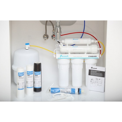 Фільтр зворотного осмосу Ecosoft Standard 5-50, мембрана 50gpd, кран капля Фільтр зворотного осмосу Ecosoft Standard 5-50, мембрана 50gpd, кран капля