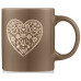 Чашка ARDESTO Heart, 320мл, кераміка, сірий