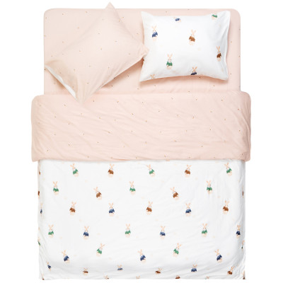 КПБ 1,5сп ARDESTO Gloria, підковдра 160х220см, простирадло 160х220см, наволочки (2) 50х70см, 100% бавовна, сатин, кролики, бежевий