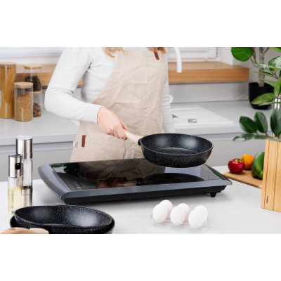 ARDESTO Сковорідка Midori 24 см, чорний мармур, алюміній ARDESTO Сковорідка Midori 24 см, чорний мармур, алюміній