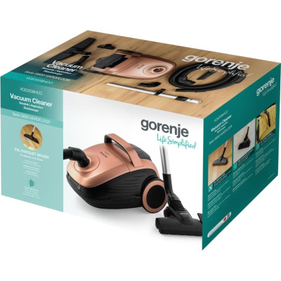 Пилосос Gorenje мішковий, 850Вт, конт пил -3л, HEPA, телескоп трубка, бронзовий Пилосос Gorenje мішковий, 850Вт, конт пил -3л, HEPA, телескоп трубка, бронзовий