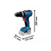 Шурупокрут-дриль акумуляторний Bosch Professional GSB 18V-65 18В 31·65Нм 0-2100об/хв 1.12кг без АКБ та ЗП Шурупокрут-дриль акумуляторний Bosch Professional GSB 18V-65 18В 31·65Нм 0-2100об/хв 1.12кг без АКБ та ЗП