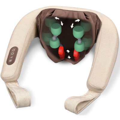 Масажер Beurer для шиї, від мережі, 2 режими, підігрів, бежевий Масажер Beurer для шиї, від мережі, 2 режими, підігрів, бежевий