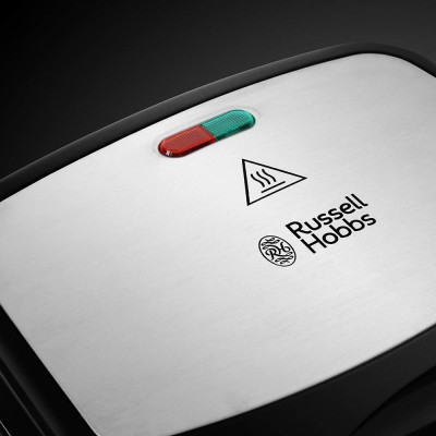 Мультимейкер Russell Hobbs Fiesta 750Вт, алюминий, 3 пластины, корпус-нержавеющая сталь/пластик, черный Мультимейкер Russell Hobbs Fiesta 750Вт, алюминий, 3 пластины, корпус-нержавеющая сталь/пластик, черный