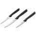 Набір ножів Tefal Essential, 3шт, нержавіюча сталь, пластик, чорний