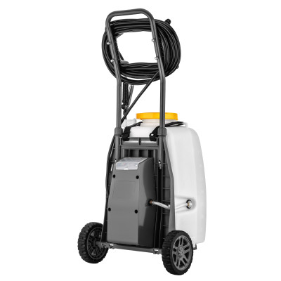 Обприскувач акумуляторний 2E AquaSpray 40LR 40л 12В 1х12А·год 7бар 2.9л·хв 14.5кг вольтметр колеса шланг 15м (2E-40LWBS15)