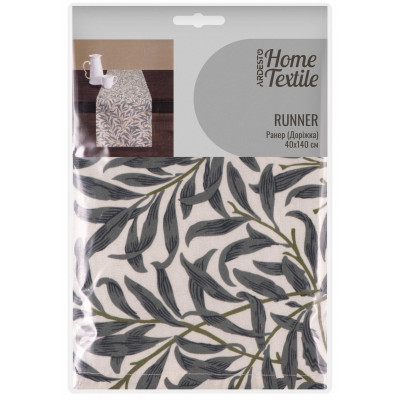 Ранер ARDESTO Leaves 40х140см, 90% поліестер, 10% бавовна