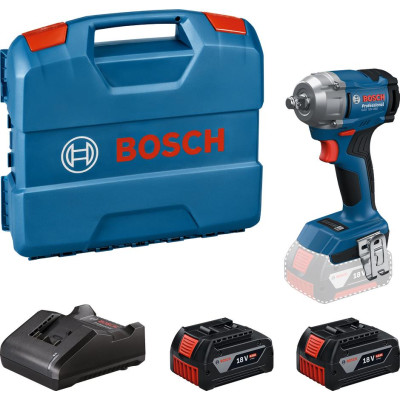 Гайковерт ударний акумуляторний Bosch Professional GDS 18V-350 18В 2x4А·год 85/200/350Нм до 3400об/хв квадрат 1/2