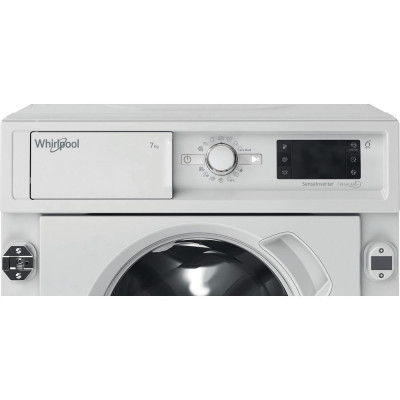 Пральна машина Whirlpool вбудована фронтальна, 7кг, 1400, D, 60см, дисплей, пара, білий Пральна машина Whirlpool вбудована фронтальна, 7кг, 1400, D, 60см, дисплей, пара, білий
