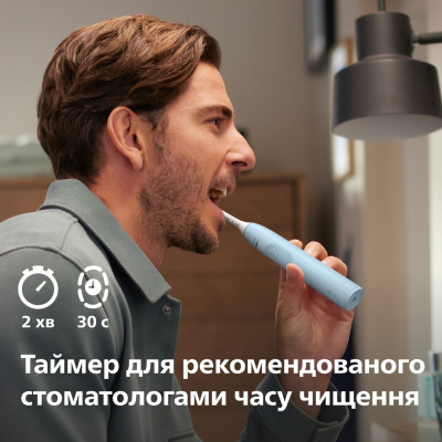 Щітка зубна електр. Philips, Sonicare 5300 Series, 62т. колив/хв, насадок-1, блакитний
