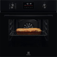 Духова шафа Electrolux електрична, 65л, A+, дисплей, конвекція, піроліз, телескопічні напрямні, чорний