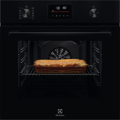 Духова шафа Electrolux електрична, 65л, A+, дисплей, конвекція, піроліз, телескопічні напрямні, чорний