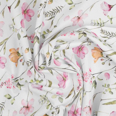 Скатертина ARDESTO Spring flowers 140х180см, 100% поліестер, білий