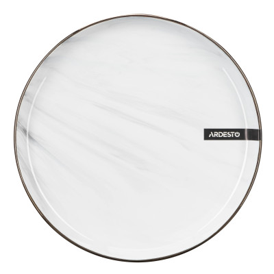 ARDESTO Тарілка десертна Marmo, 19 см, біла, кераміка