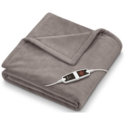 Електроковдра Beurer, від мережі, 200х150см, 150Вт, 6 режимів, фліс, сірий Електроковдра Beurer, від мережі, 200х150см, 150Вт, 6 режимів, фліс, сірий