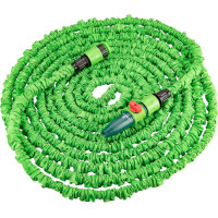 Набір для поливу Verto, в комплекті шланг 7.5-22м, що розтягується, зрошувач прямий 15G700, конектор, 2 муфти Набір для поливу Verto, в комплекті шланг 7.5-22м, що розтягується, зрошувач прямий 15G700, конектор, 2 муфти