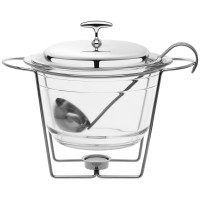 Марміт ARDESTO Black Mars 3800мл, скло, нержавіюча сталь, кругла, прозорий