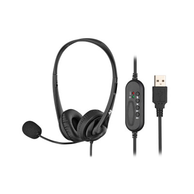 Гарнитура ПК стерео On-ear 2E CH11 USB, omni-mic, 2м, черный (2E-CH11SU)