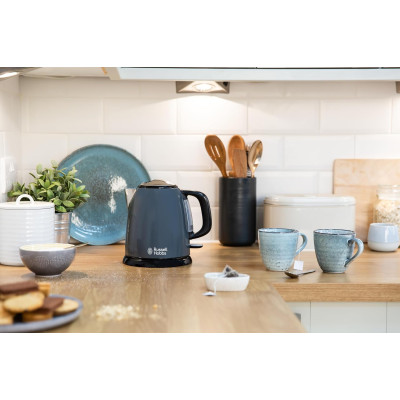 Електрочайник Russell Hobbs Colours Plus Mini, 1л, метал , сірий