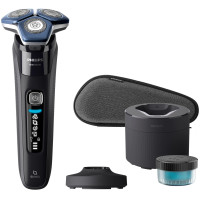 Бритва електр. Philips роторна Series 7000 SkinIQ,  бритв.головок-4, Li-Ion, сух.+волог., індикатор заряду, тример, чохол, чорний