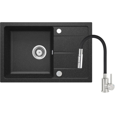 Набір для кухні Deante Leda, гранітна мийка ZRD_2113 + зміш. BOC_B740, графіт Набір для кухні Deante Leda, гранітна мийка ZRD_2113 + зміш. BOC_B740, графіт