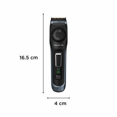 Тример Rowenta Virtuo, для бороди і вусів, мережа+акум., насадок-2, чохол, титан.напил., кейс для зберігання, чорно-синій