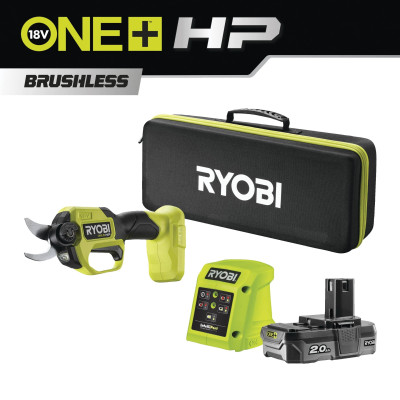 Секатор акумуляторний Ryobi ONE+ HP RY18SCXA-120T 18В акб 1х2А·год ЗП d різа 28мм 0.83кг кейс Секатор акумуляторний Ryobi ONE+ HP RY18SCXA-120T 18В акб 1х2А·год ЗП d різа 28мм 0.83кг кейс