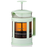 Френч-прес ARDESTO Fresh, 800мл, боросилікатне скло, пластик, прозорий, зелений світлий