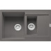 Кухонна мийка Franke Maris, фраграніт, прямокут., з крилом, 780х500х200мм, чаша-2, накладна, сірий камінь