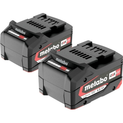 Набір акумулятора та зарядного пристрою Metabo 18В 2х4А·год, ЗП ASC55