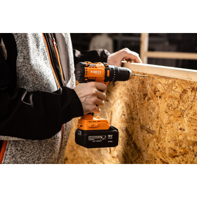 Neo Tools Шурупокрут-дриль акумуляторний Energy+ 18В безщітковий 95Нм 0-320·0-1700об·хв 1.2кг без АКБ та ЗП Neo Tools Шурупокрут-дриль акумуляторний Energy+ 18В безщітковий 95Нм 0-320·0-1700об·хв 1.2кг без АКБ та ЗП