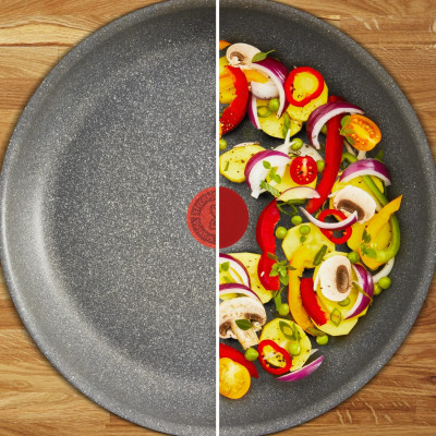 Сковорода Tefal Hard Stone, 26см, алюміній, бакеліт, сірий Сковорода Tefal Hard Stone, 26см, алюміній, бакеліт, сірий