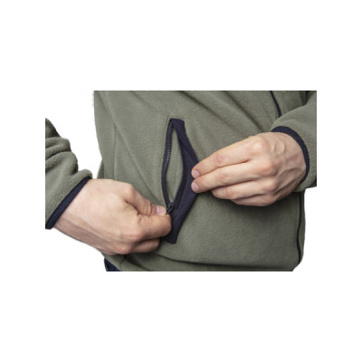 Кофта робоча Neo Tools Camo, флісова, 300г/м кв, посилення тканиною Oxford, на блискавці, S(48), оливковий