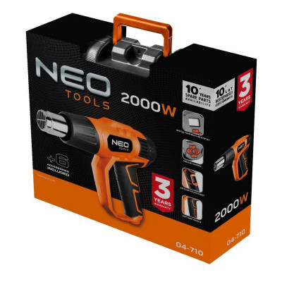 Neo Tools Фен будівельний 2000Вт 70-600°C 300/500л·хв 0.77кг