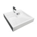 Раковина, умивальник Adamant WASHER NEW, штучний камінь, прямокут., з отвором для змішувача, без переливу, 595х595х115мм, накладний, білий