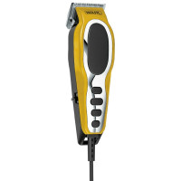 Машинка для стрижки Wahl Close Cut Pro Clipper, від мережі, вібраційний мотор, насадок-6, кейс, сталь, жовтий