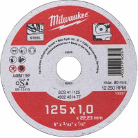 Диск відрізний Milwaukee по металу, 125х1х22.2мм