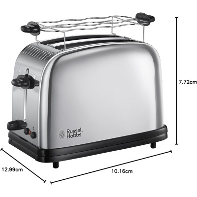 Тостер Russell Hobbs Chester 1670Вт, подогрев, металл (23310-56)
