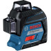 Нівелір лазерний Bosch Professional GLL 3-80 до 30м ±0.3мм/м червоний промінь з приймачем 120м 0.82кг