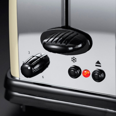 Тостер Russell Hobbs Classic, 1100Вт, довгі слоти, метал, бежевий