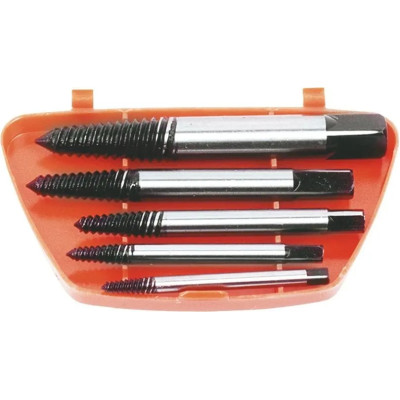 Экстракторы для сломанных винтов Top Tools, набор 5шт, для винтов 3.3-19мм, кейс Экстракторы для сломанных винтов Top Tools, набор 5шт, для винтов 3.3-19мм, кейс