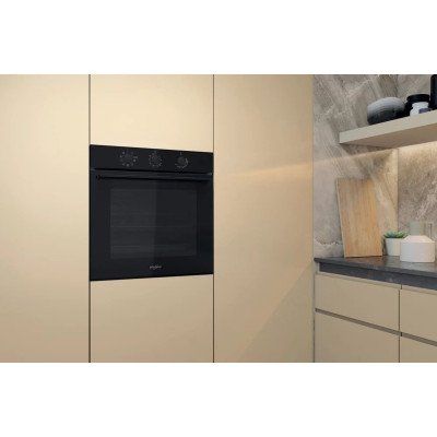 Духова шафа Whirlpool електрична, 71л, A, конвекція, чорний